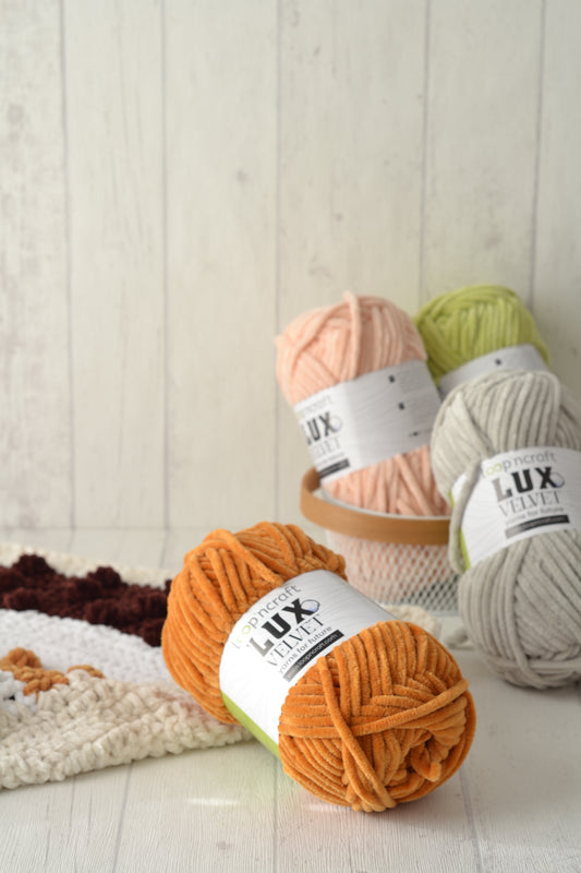 Fil chenille Loop'n Craft Lux Velvet 120 m / 100 g