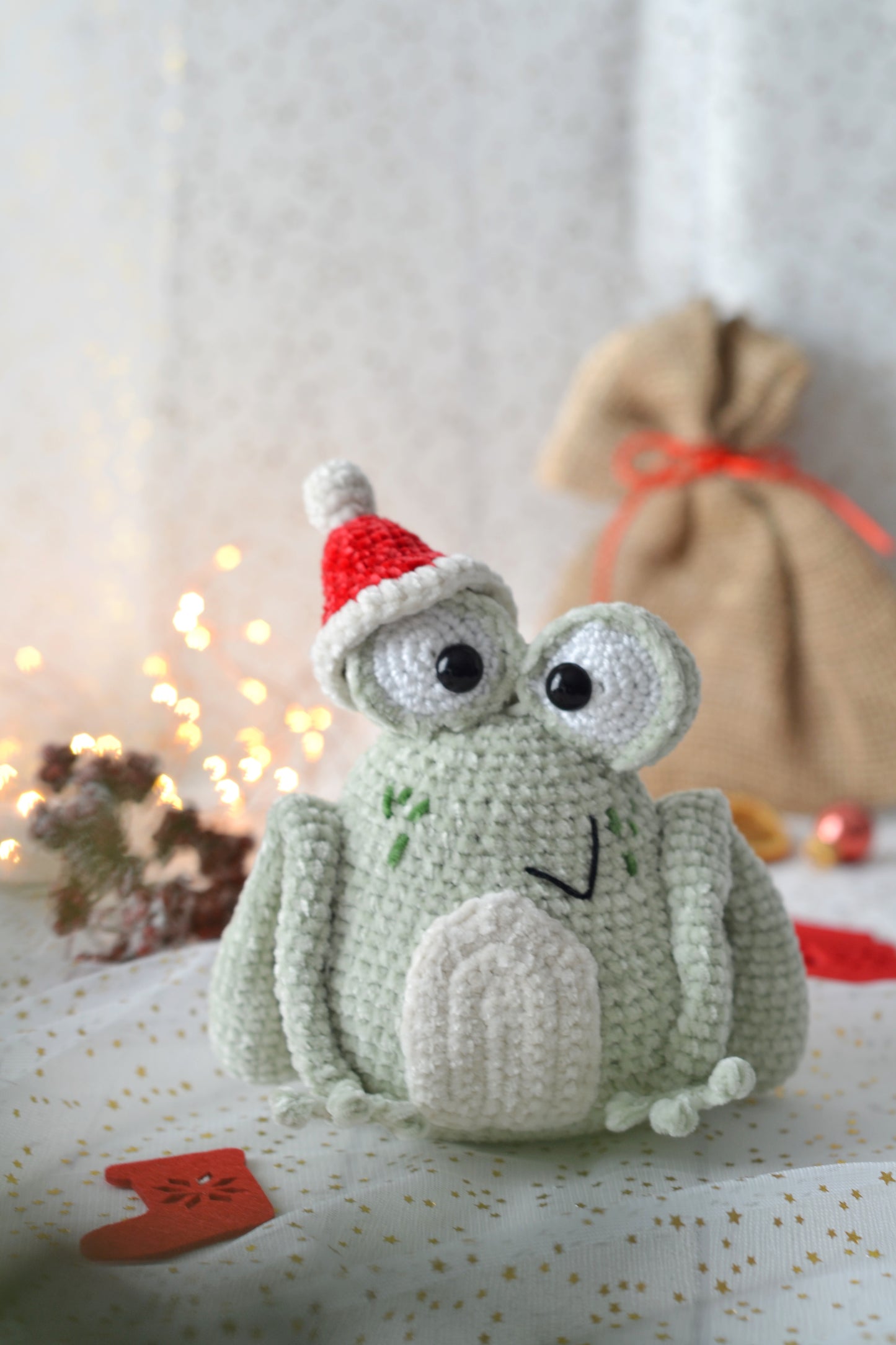 PDF Häkelanleitung Der Weihnachtsfrosch