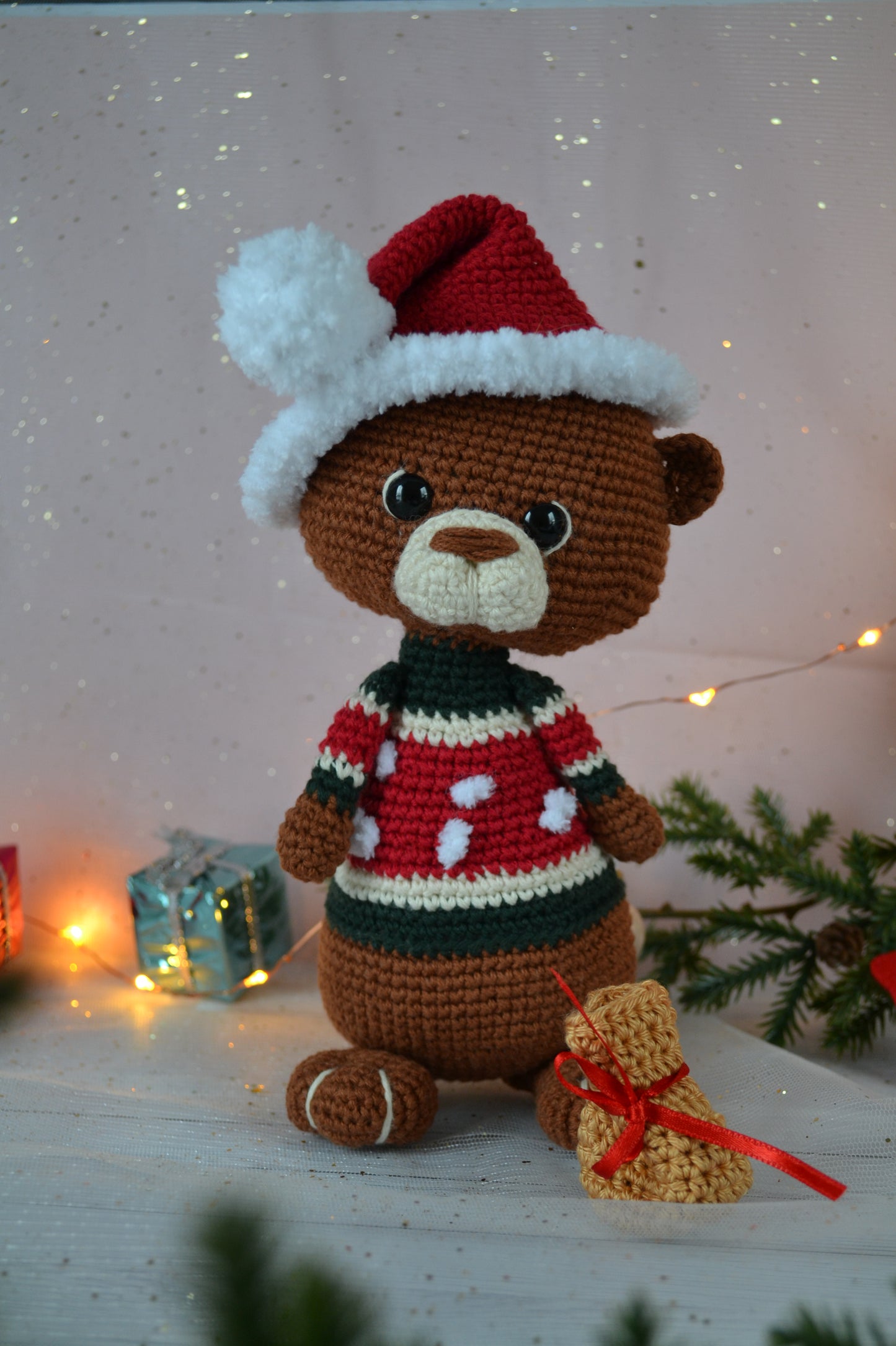 Weihnachtsotter Peanut Häkelset Amigurumi