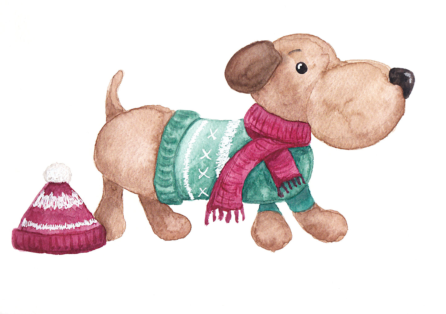 PDF Häkelanleitung Winterhund Juri Amigurumi auf Deutsch, Englisch und Spanisch