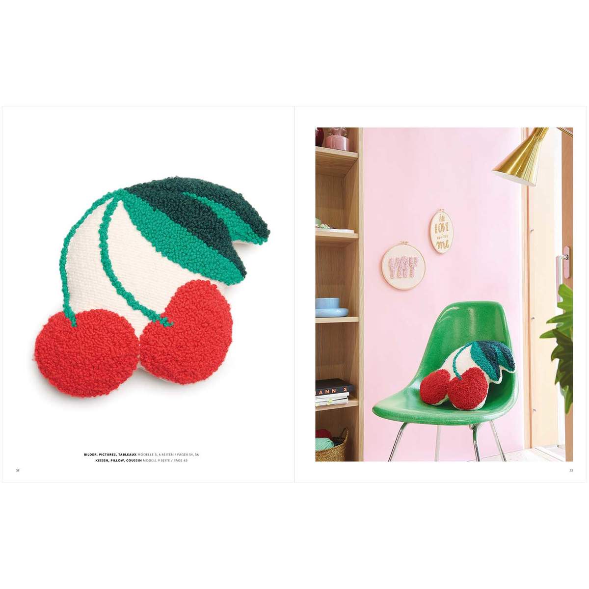 Rico Design Stickbuch Punch Needle No. 6 Just Bees + Fruits + Flowers