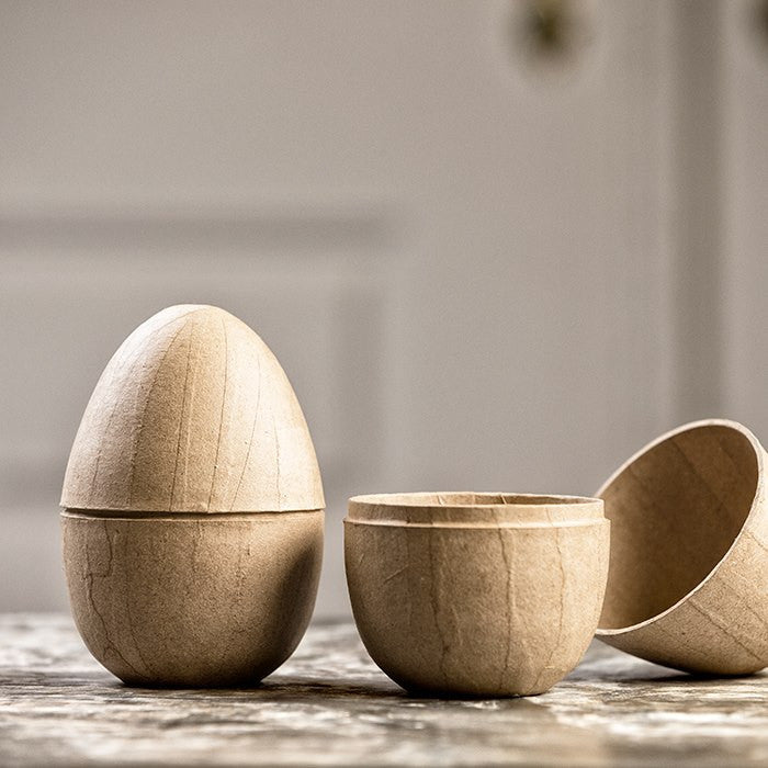 Ei aus Pappe Karton Bastelzubehör Zweiteilig