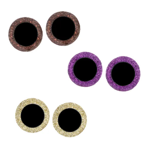 Opty Sicherheitsaugen Glitzer Set 60-teilig
