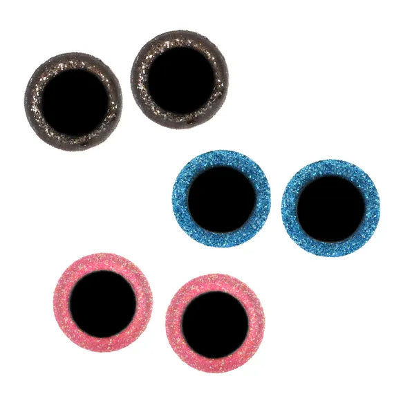 Opty Sicherheitsaugen Glitzer Set 60-teilig