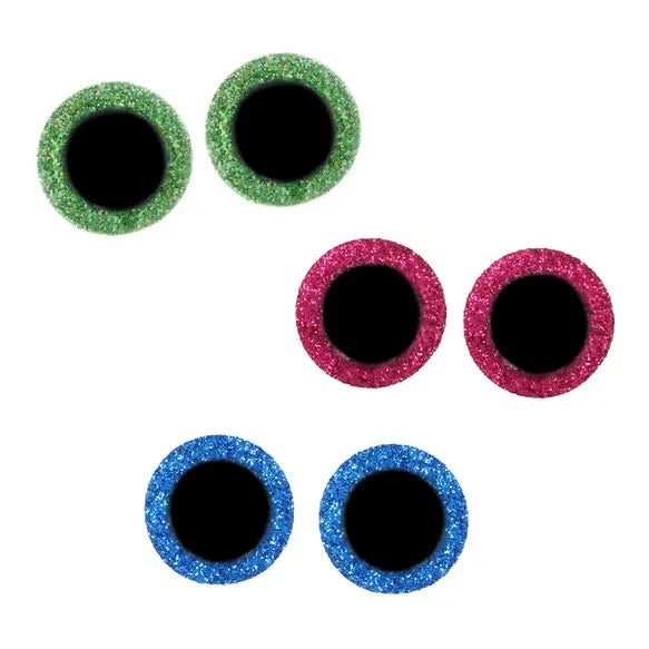 Opty Sicherheitsaugen Glitzer Set 60-teilig