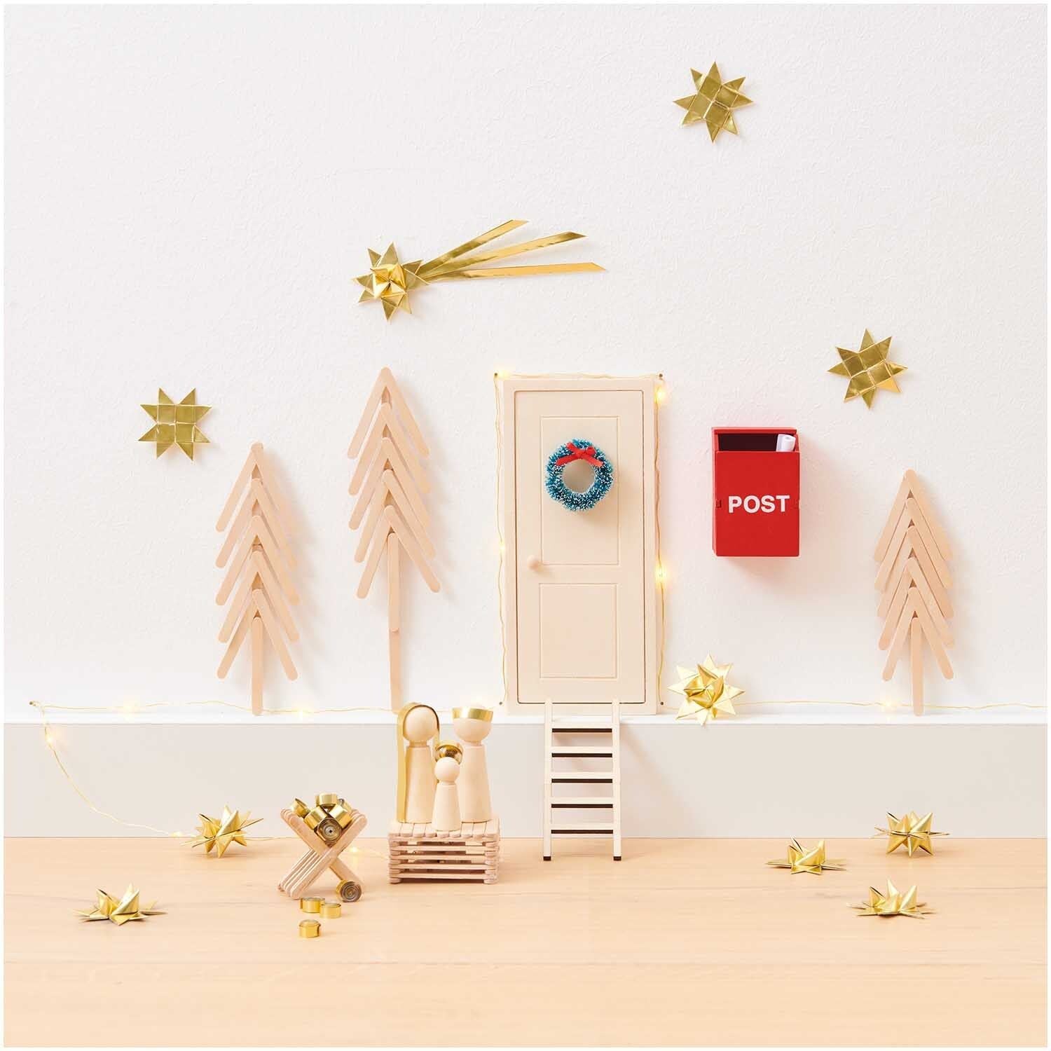 Rico Miniatur Briefkasten mit Zeitung 5x3, 5x1, 8 cm