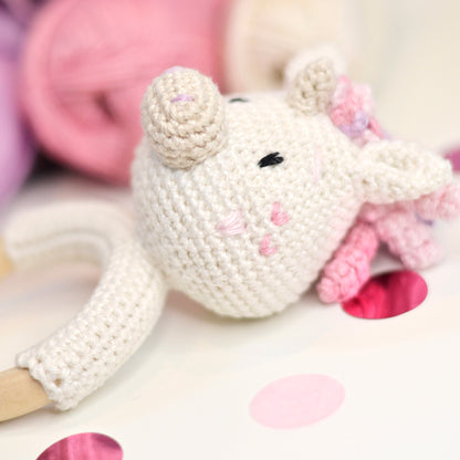 PDF Häkelanleitung Rassel Einhorn Babyrassel DIY Häkelprojekt Amigurumi