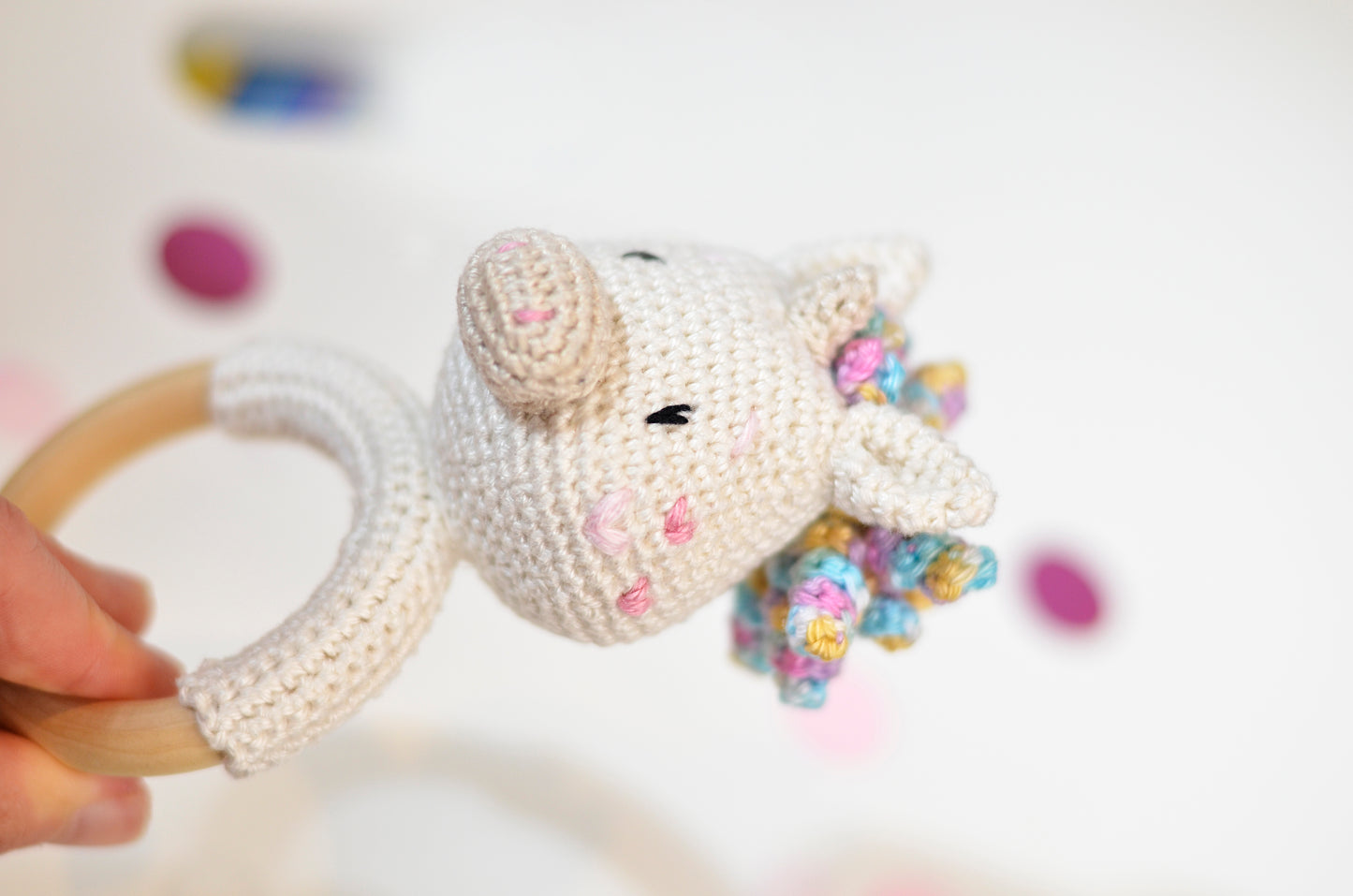 PDF Häkelanleitung Rassel Einhorn Babyrassel DIY Häkelprojekt Amigurumi