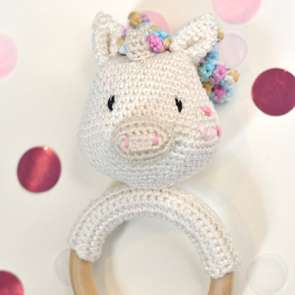 PDF Häkelanleitung Rassel Einhorn Babyrassel DIY Häkelprojekt Amigurumi