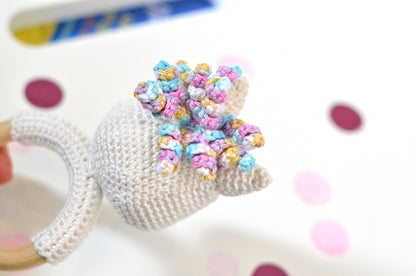 PDF Häkelanleitung Rassel Einhorn Babyrassel DIY Häkelprojekt Amigurumi