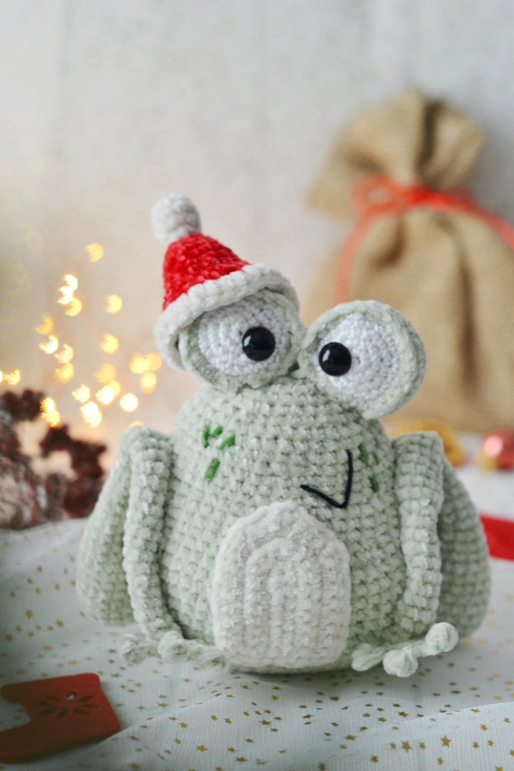 PDF Häkelanleitung Der Weihnachtsfrosch