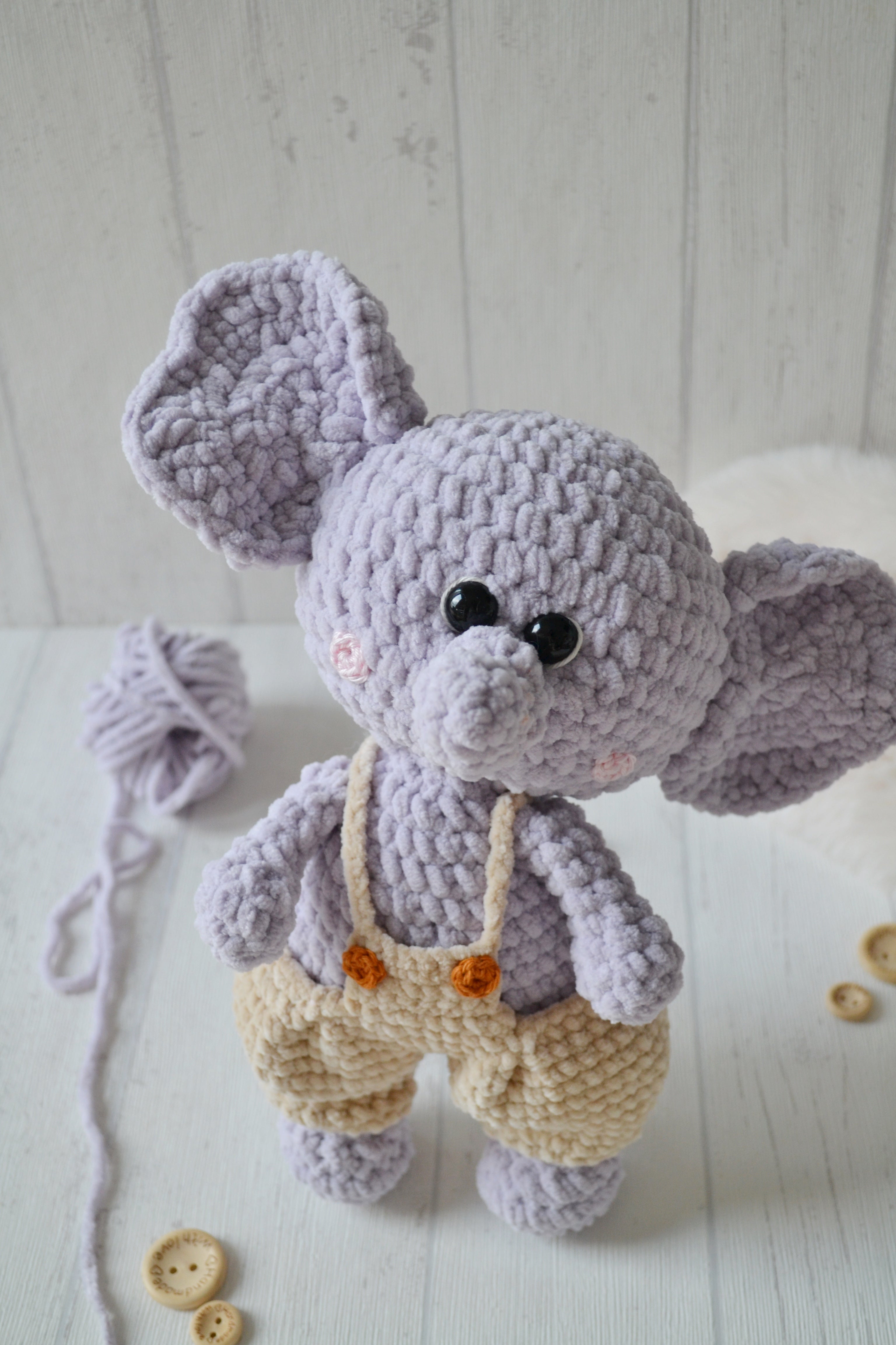 Niedlicher Elefant Miky Häkelanleitung Amigurumi PDF