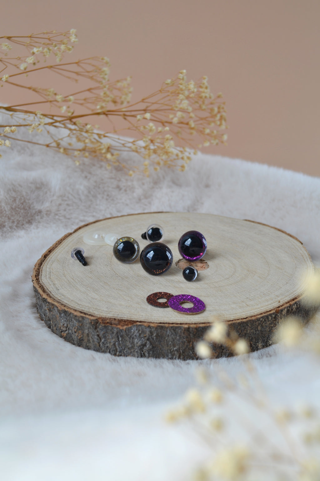 Opty Sicherheitsaugen Glitzer Set 60-teilig