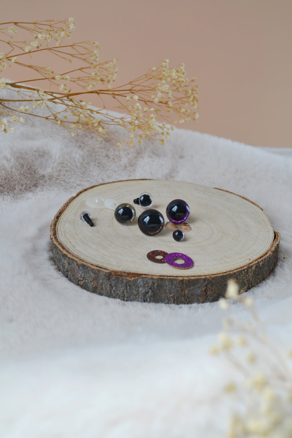Opty Sicherheitsaugen Glitzer Set 60-teilig