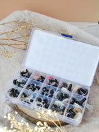 Opty Sicherheitsaugen Glitzer Set 60-teilig