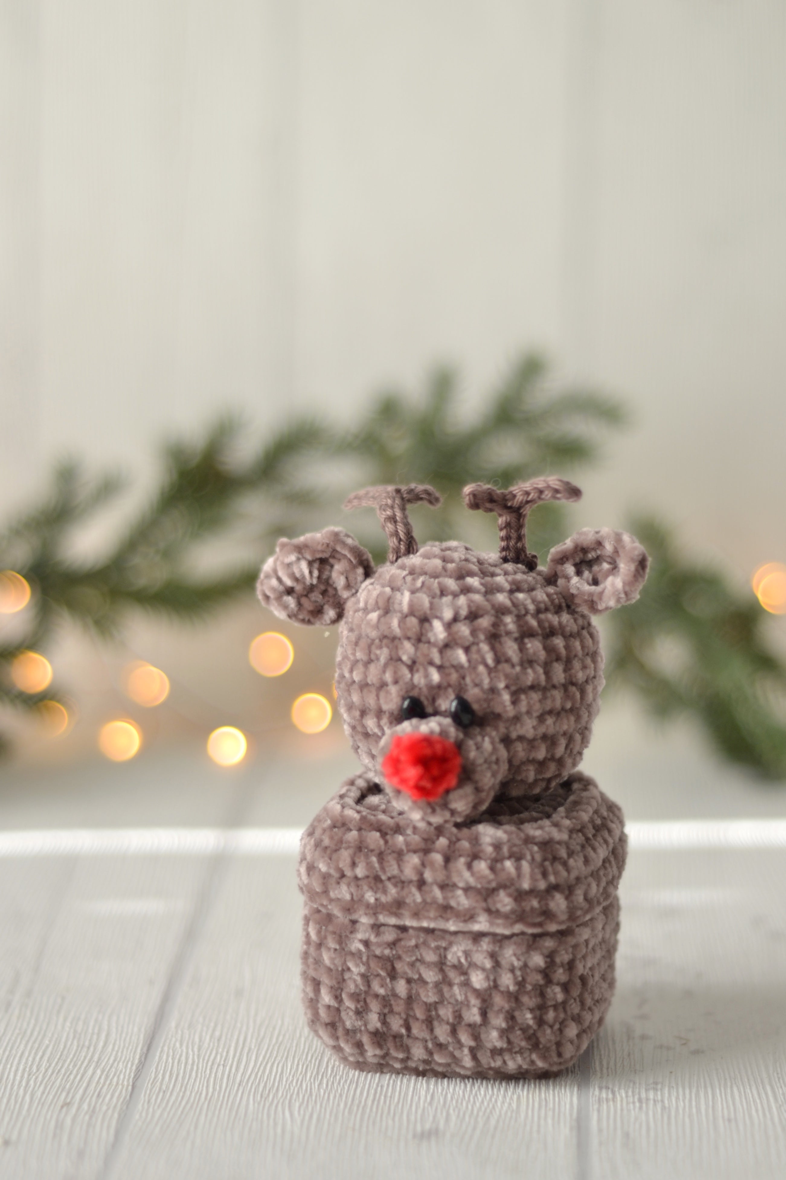 PDF Häkelanleitung Weihnachtstrio Geschenkbox