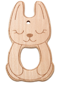 Holzgriff Beißring mit Tiermotiven