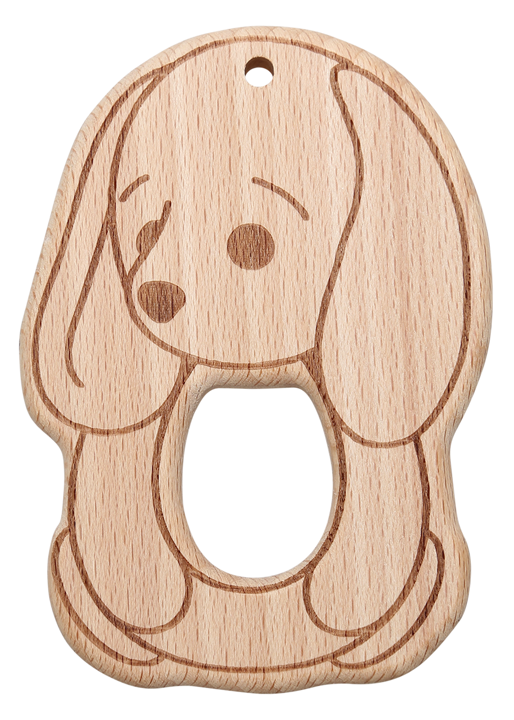 Holzgriff Beißring mit Tiermotiven