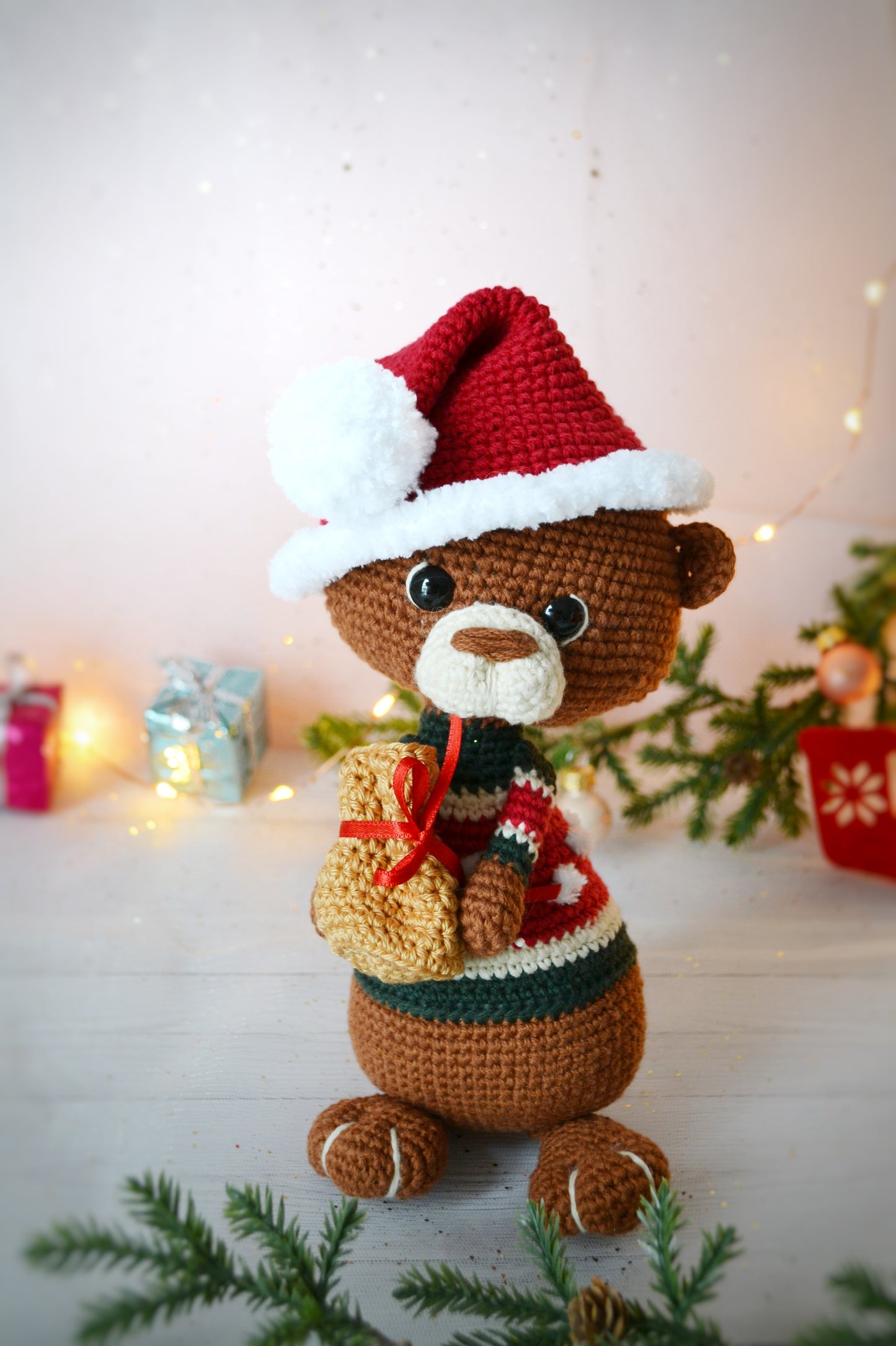 Weihnachtsotter Peanut Häkelset Amigurumi