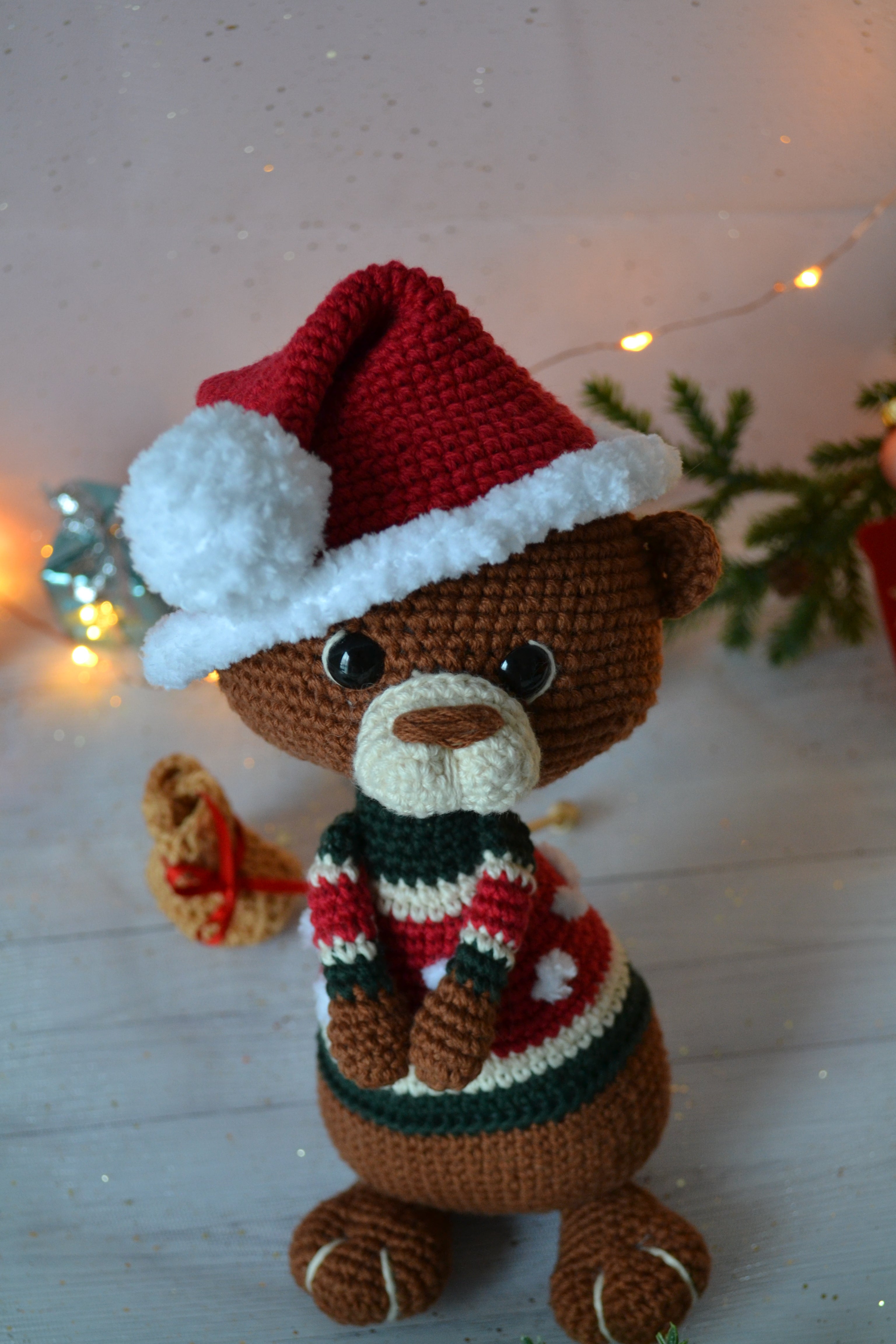 Weihnachtsotter Peanut Häkelanleitung Amigurumi