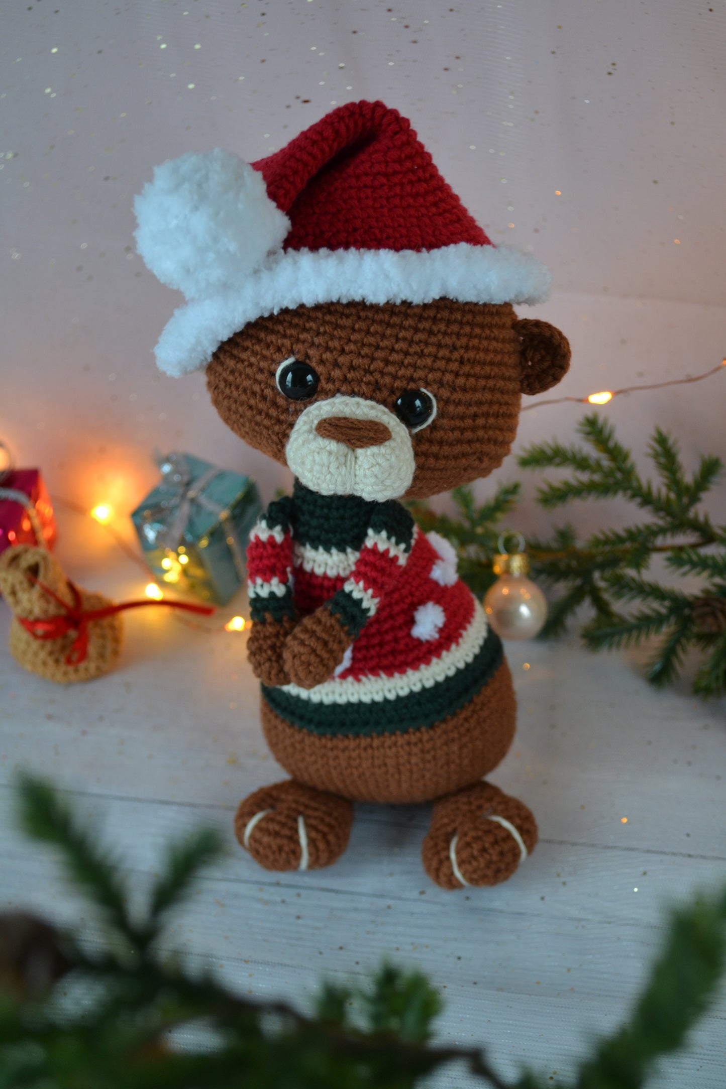 Weihnachtsotter Peanut Häkelanleitung Amigurumi
