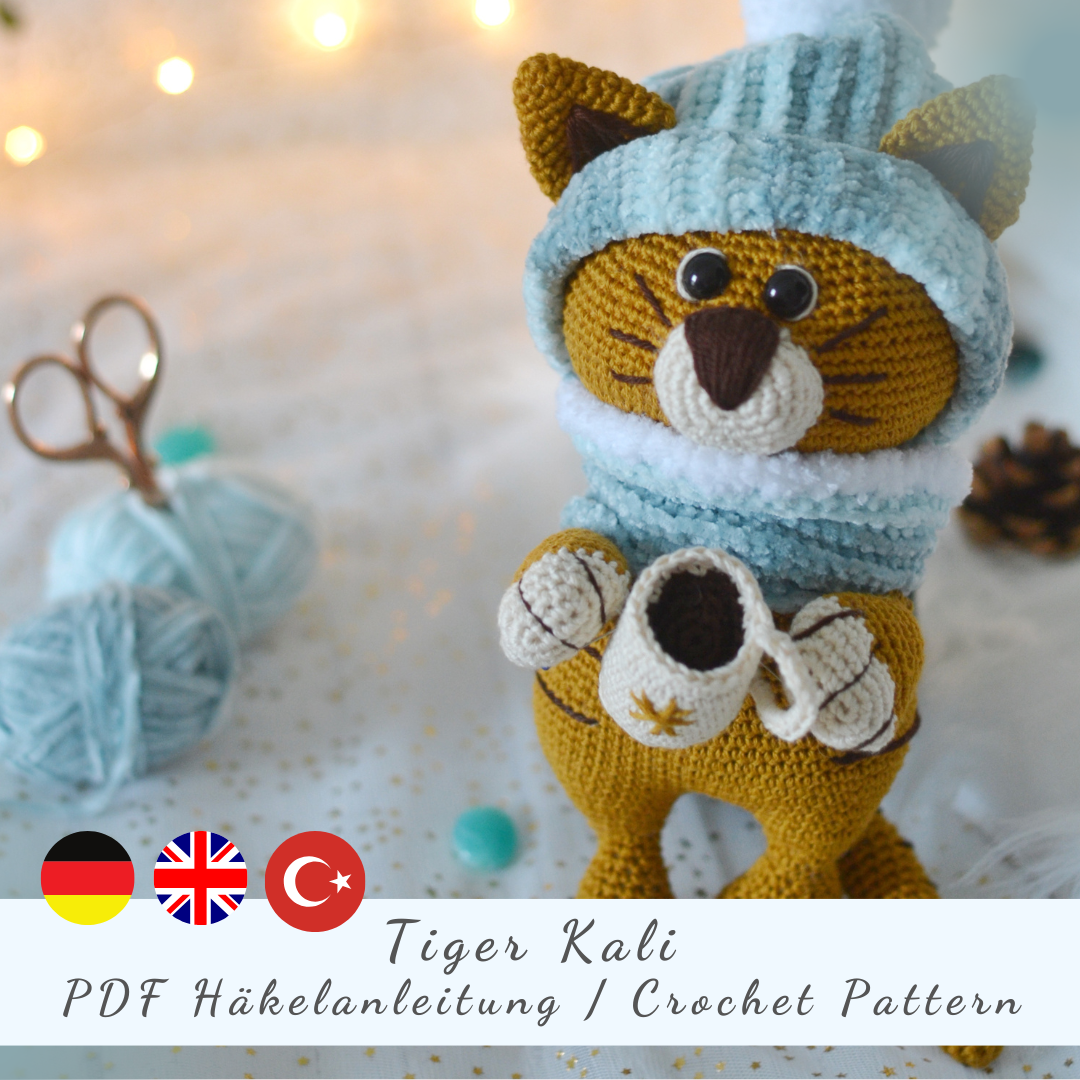 Tiger Kali Häkelanleitung PDF in DE / EN / TR