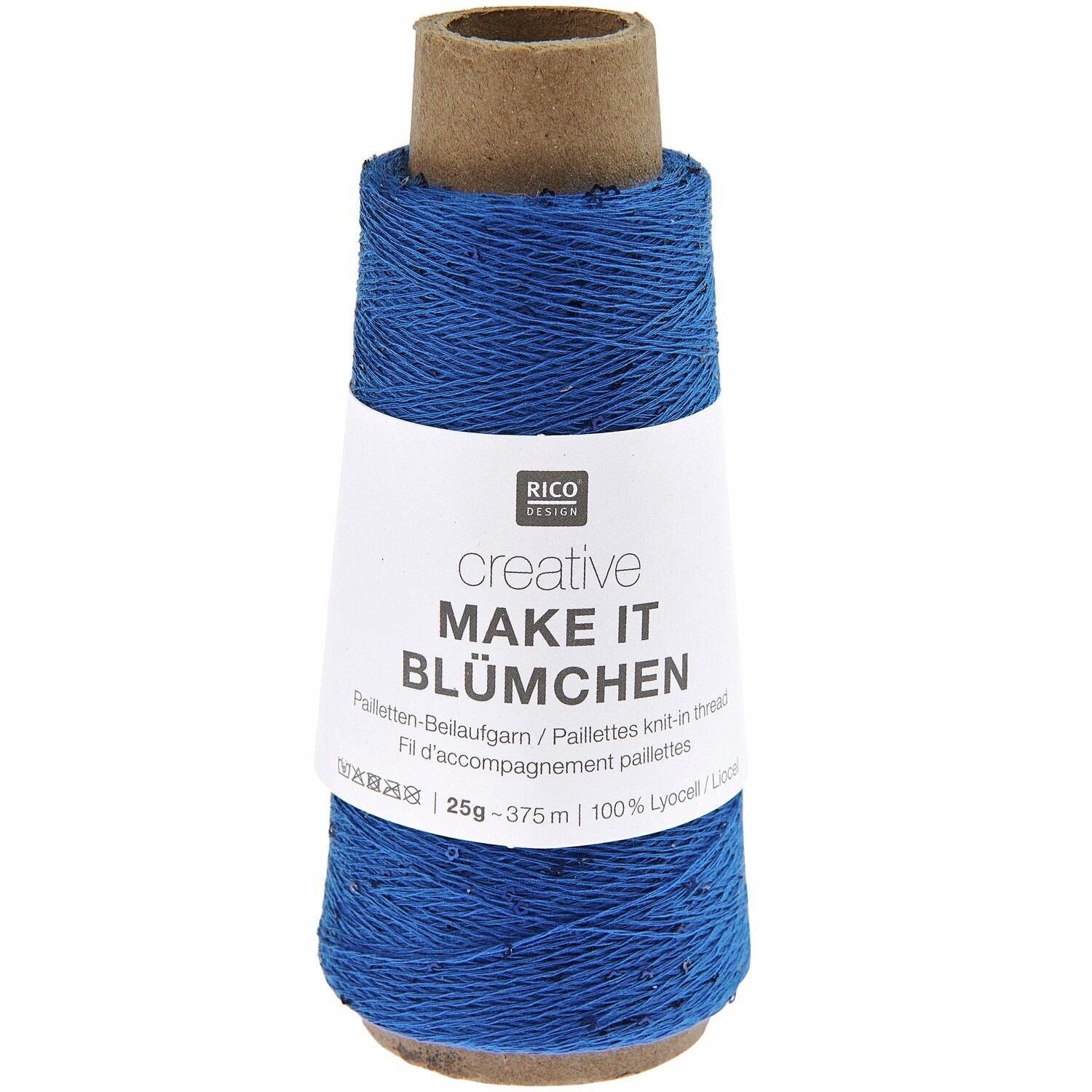 Rico Creative Make It Blümchen Beilaufgarn mit Blumenpailetten 25 g 375 m