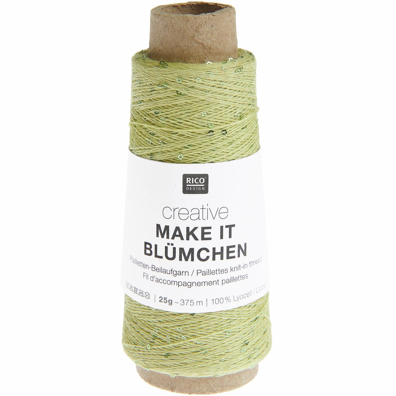 Rico Creative Make It Blümchen Beilaufgarn mit Blumenpailetten 25 g 375 m