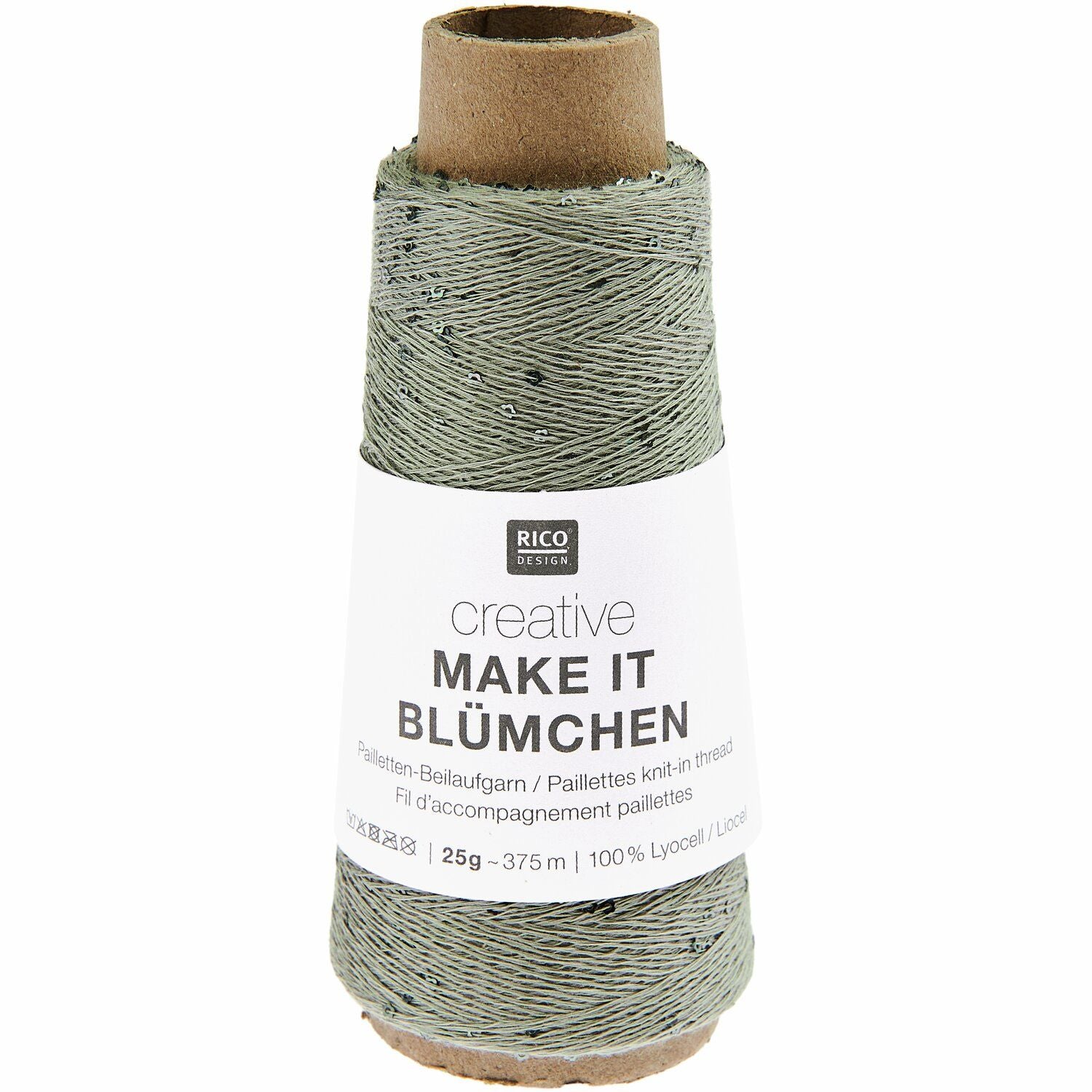 Rico Creative Make It Blümchen Beilaufgarn mit Blumenpailetten 25 g 375 m