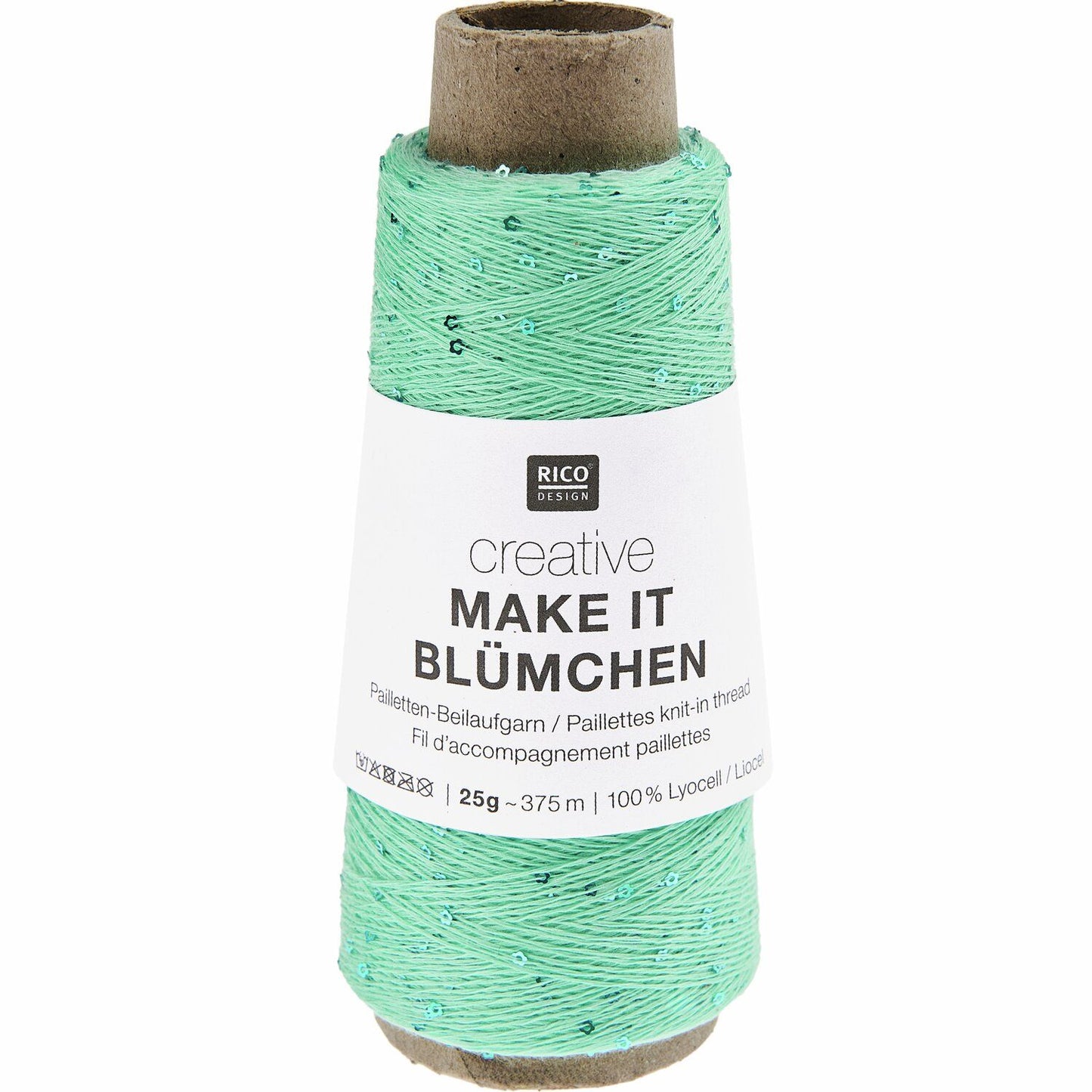 Fil Rico Creative Make It Blümchen avec paillettes florales 25 g 375 m
