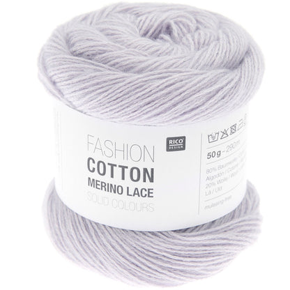 Rico Fashion Cotton Merino Lace Solid Unifarben 50 g 290m