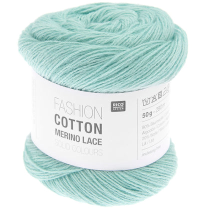 Rico Fashion Cotton Merino Lace Solid Unifarben 50 g 290m