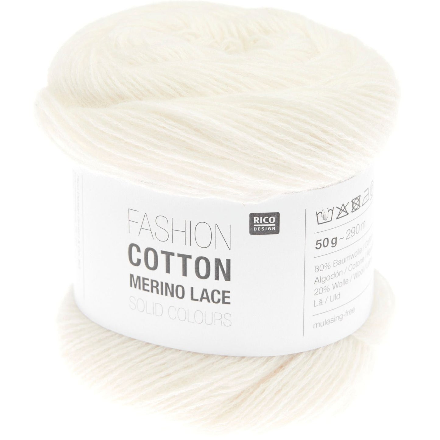 Rico Fashion Cotton Merino Lace Solid Unifarben 50 g 290m