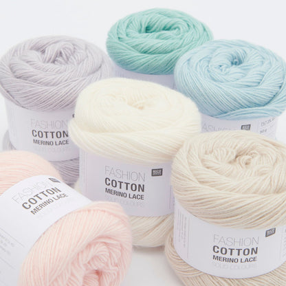 Rico Fashion Cotton Merino Lace Solid Unifarben 50 g 290m