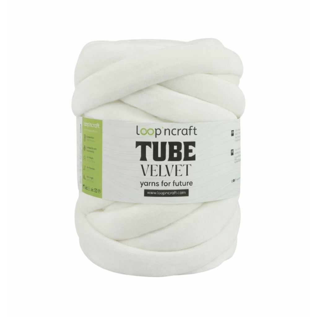 Loop'ncraft Tube Velvet Marshmallow Garn 500 g 15 m
