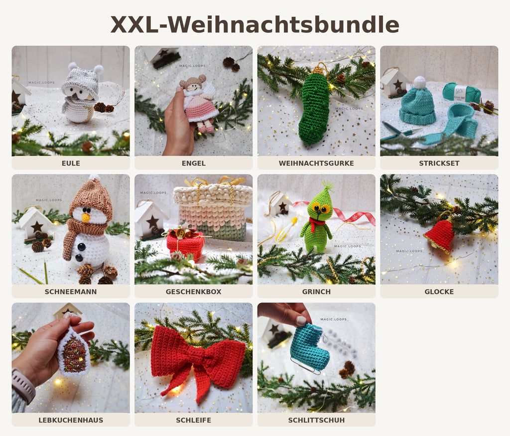 XXL-Weihnachtsbundle 23 weihnachtliche Häkelanleitungen für Amigurumi & Co.