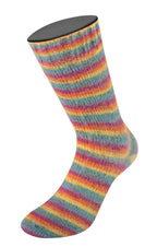 Lana Grossa Cosy Socks Multi Stripes Flauschiges Sockengarn mit Streifen