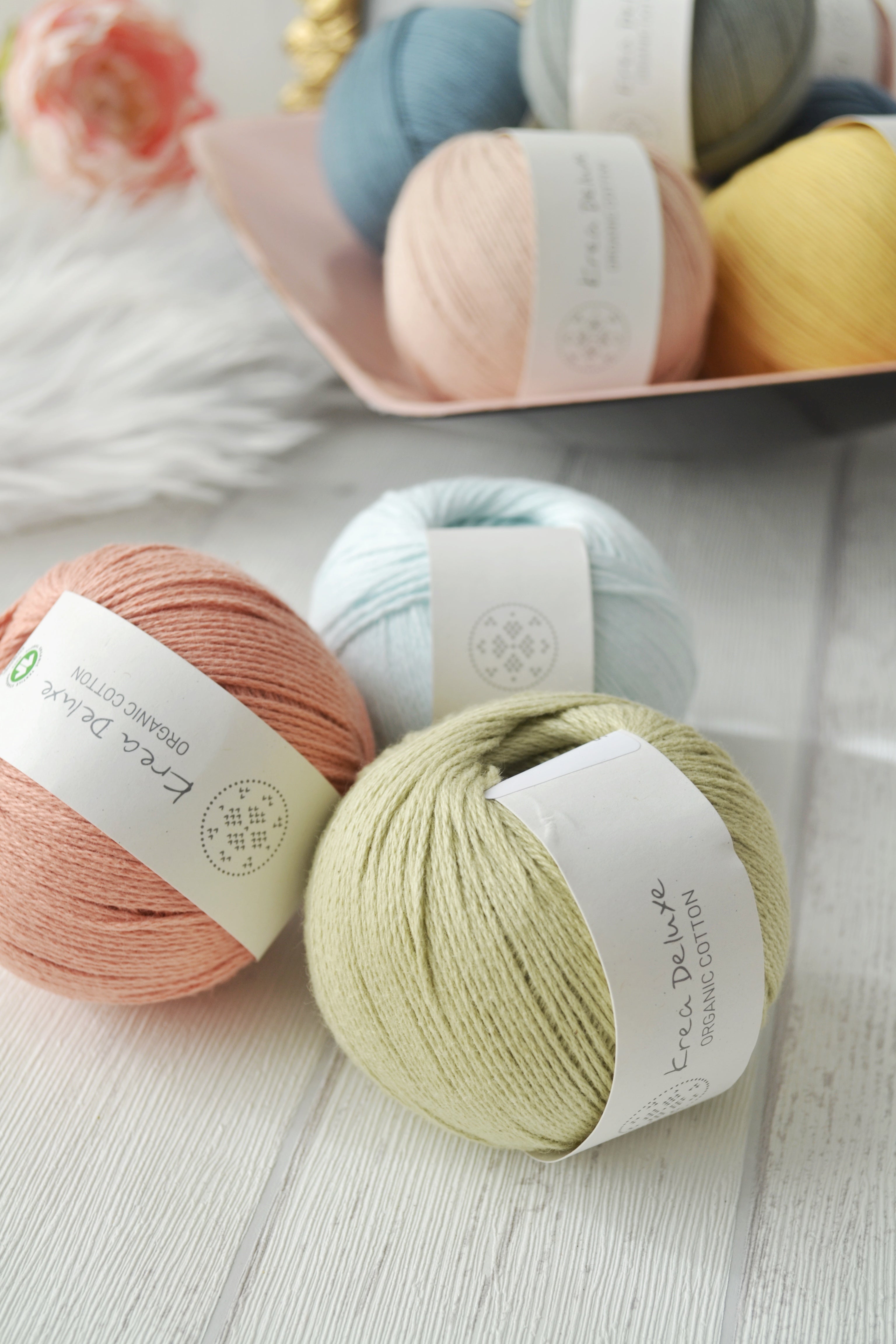 Krea Deluxe Organic Cotton 100 % Baumwolle in Bioqualität 50 g  165 m