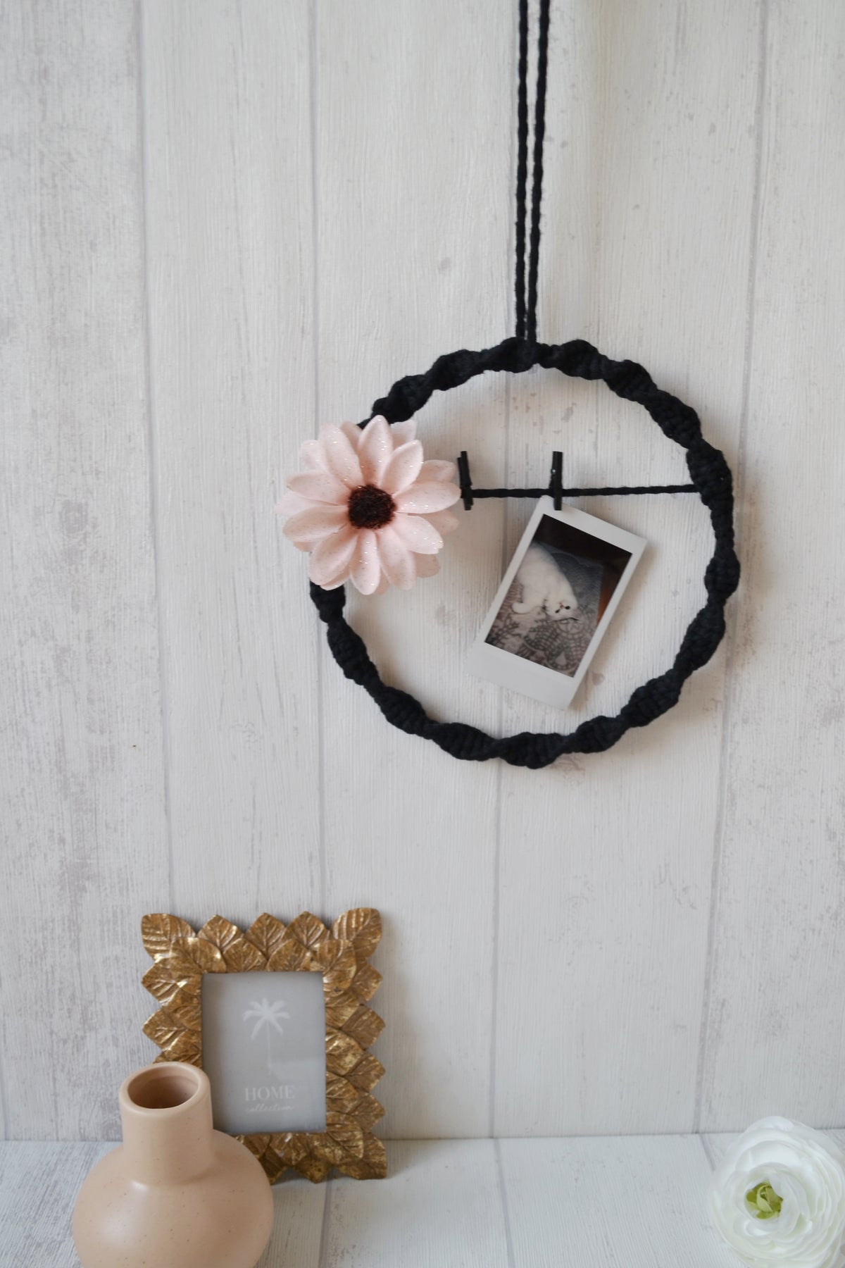 Makramee Fotorahmen zum Aufhängen – Magic Loops Crochet